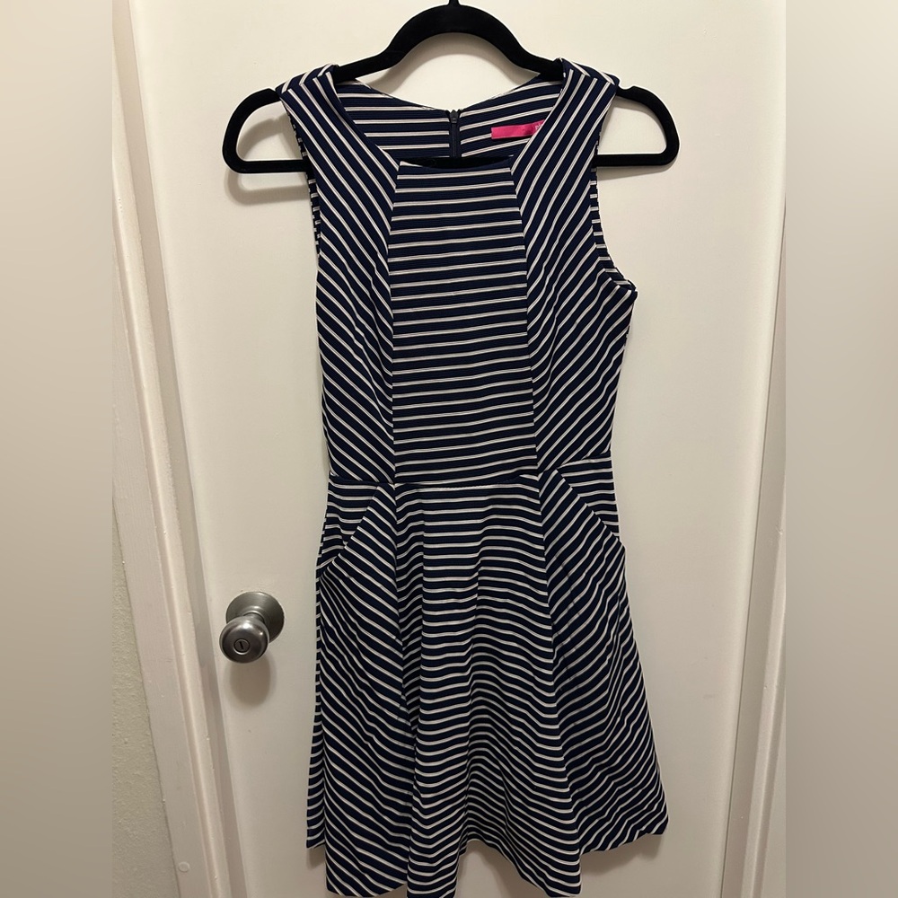 Pinky Otto knee length A-line stripped dress size M